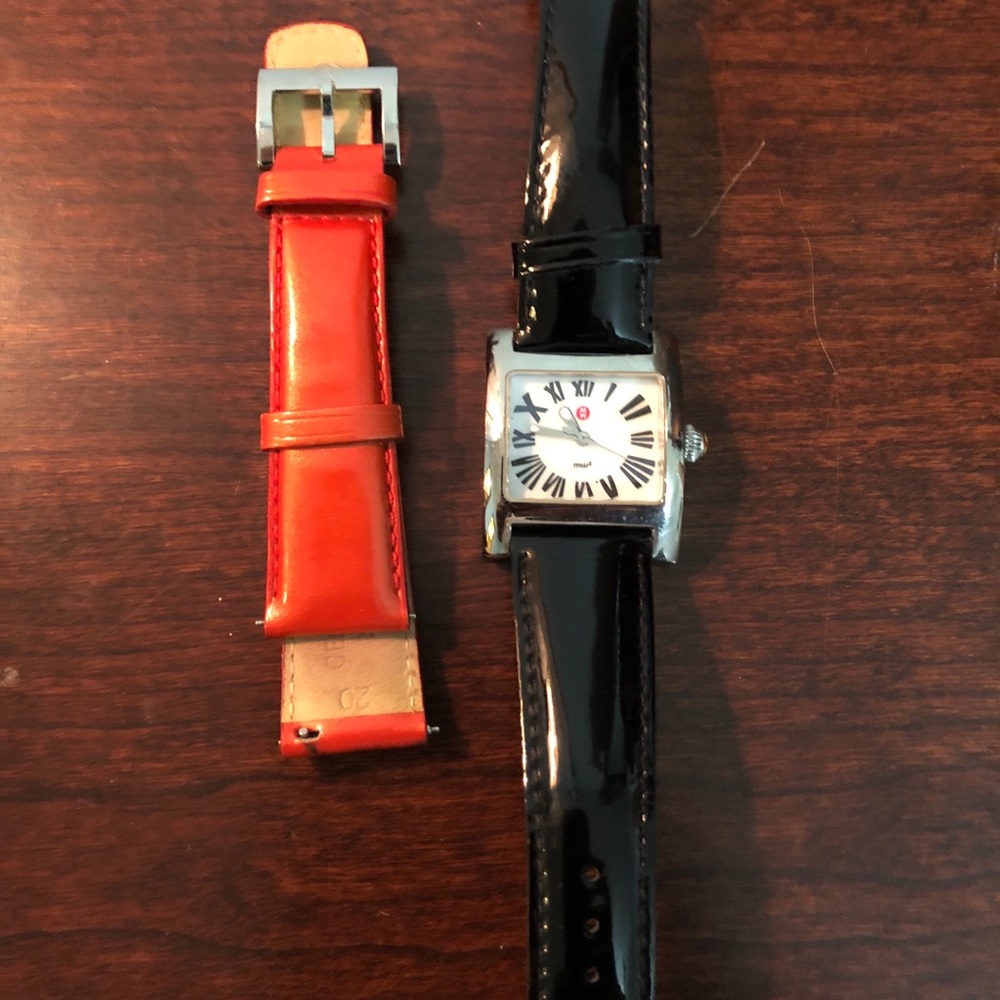 Michele watch with 2 bands!